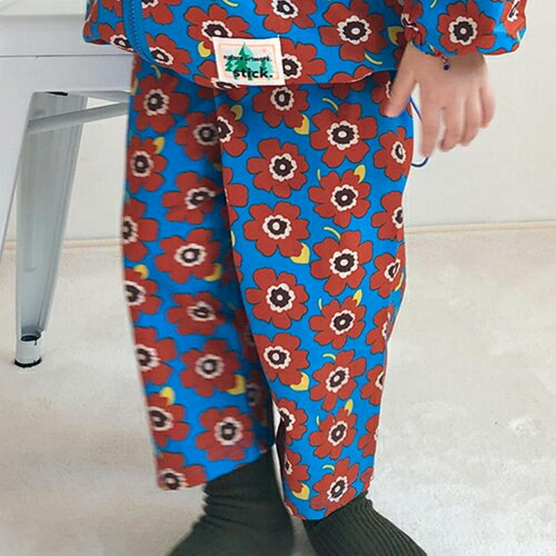 【キッズ10%OFF】フラワーパンツ・u07448 キッズ【3~8才】【pt】【パンツ ズボン ロングパンツ 長ズボン 花柄 フ