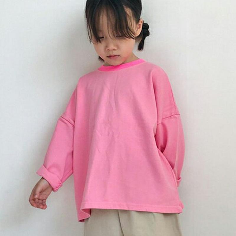 【キッズ10%OFF】配色ネックTシャツ・u07462 キッズ【3~8才】【tops】【トップス Tシャツ ロンT 無地 単色 
