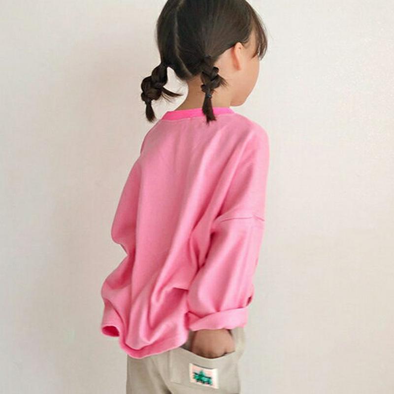 【キッズ10%OFF】配色ネックTシャツ・u07462 キッズ【3~8才】【tops】【トップス Tシャツ ロンT 無地 単色 