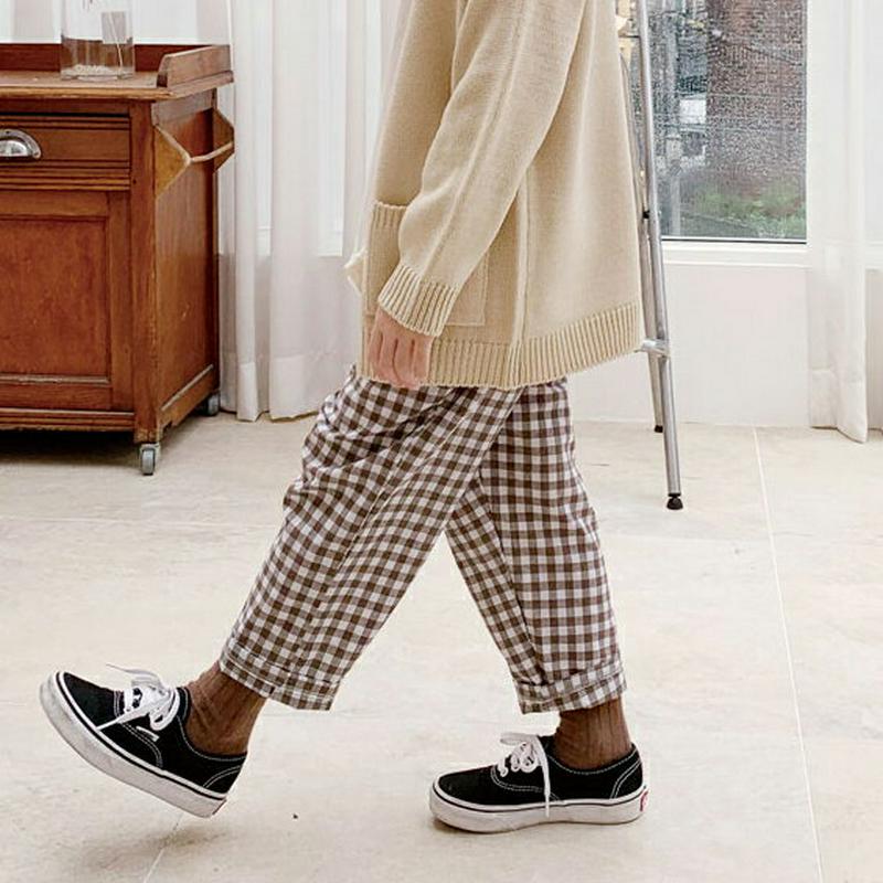 【キッズ10%OFF】チェックパンツ・u07400 キッズ【3~8才】【pt】【パンツ ズボン ロングパンツ 長ズボン チェック