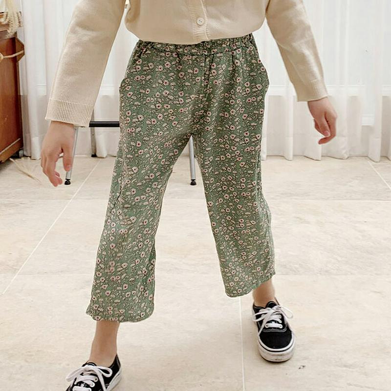 【キッズ10%OFF】イージーフラワーパンツ u07390 キッズ 【3~8才】【pt】【韓国 ファッション ボトムス パンツ 