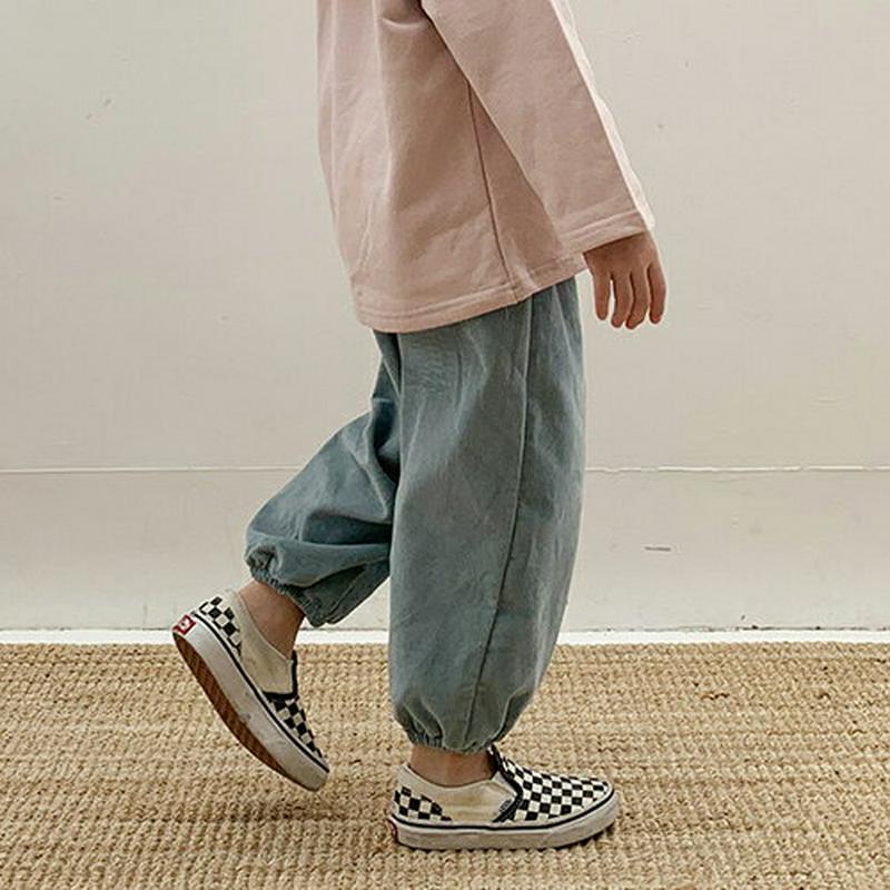 【キッズ10%OFF】コーデュロイゴムヘムパンツ u07381 キッズ 【3~8才】【pt】【韓国 ファッション ボトムス パン