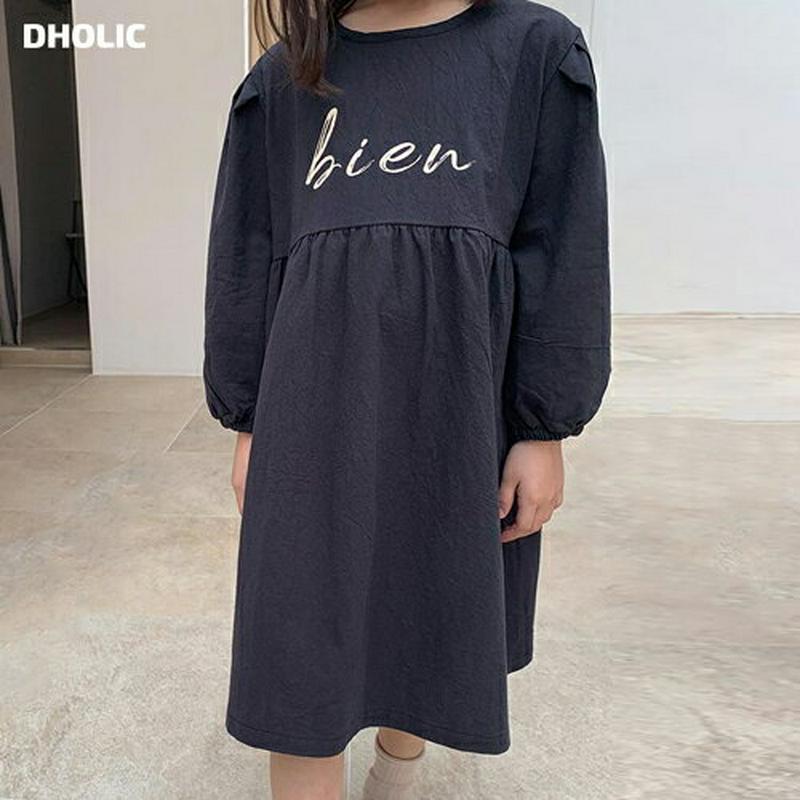 【キッズ10%OFF】bienフレアワンピース u07404 キッズ 【3~8才】【ops】【韓国 ファッション ワンピース ロ