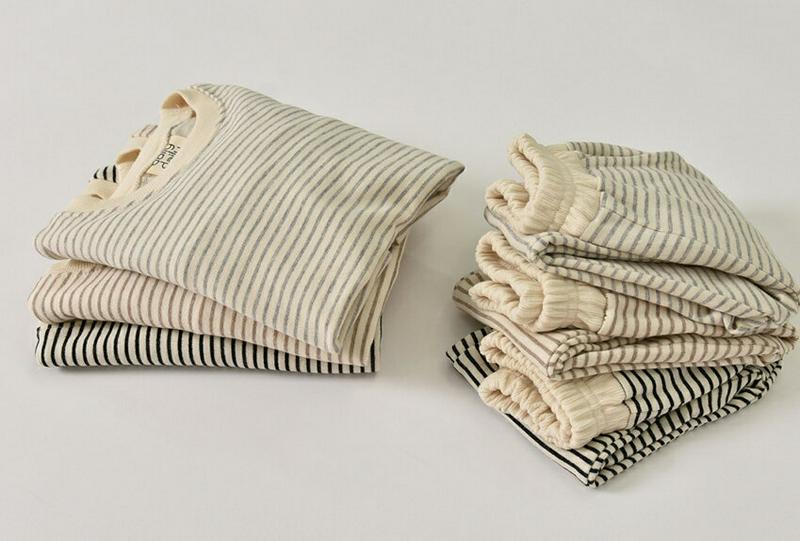 【キッズ10%OFF】ボーダースウェット上下SET u07302 キッズ 【3~8才】【SET】【韓国 ファッション セットアッ