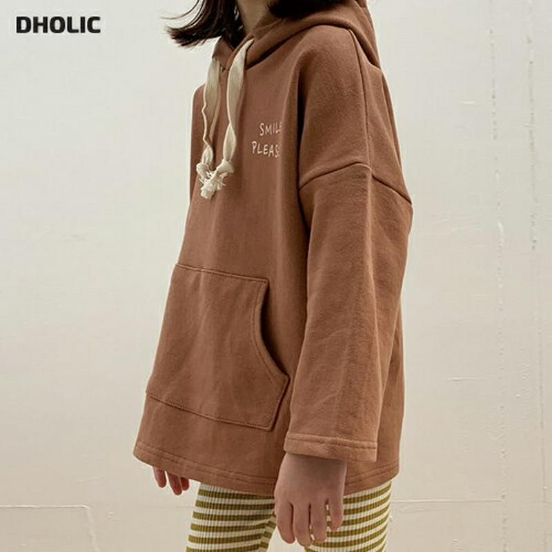 【キッズ10%OFF】ミニレタリングフーディ u07377 キッズ 【3~8才】【tops】【韓国 ファッション トップス フー