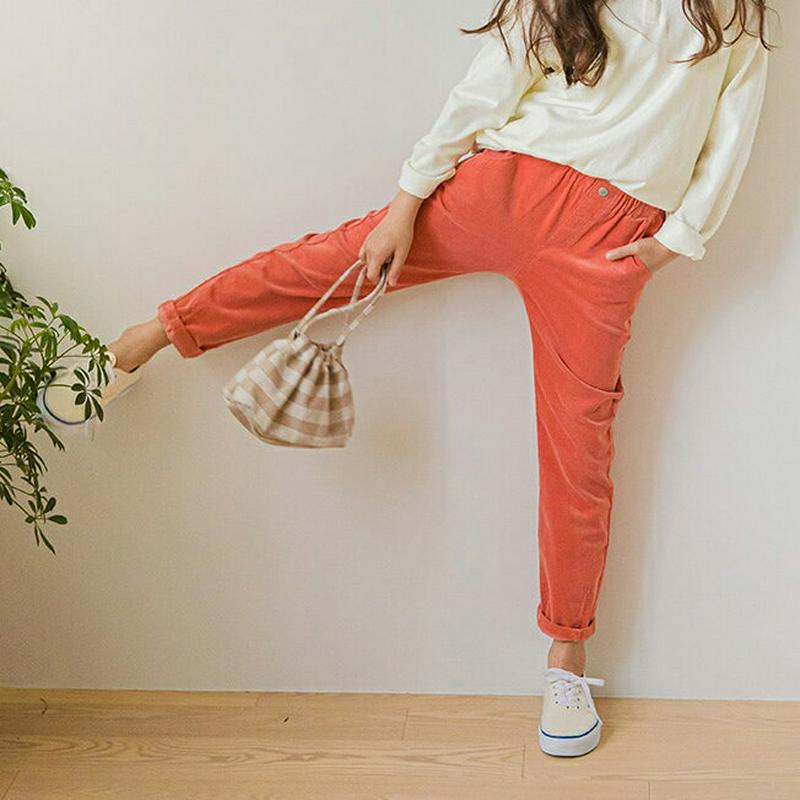 【キッズ10%OFF】コーデュロイテーパードパンツ p007264 キッズ 【3~8才】【pt】【韓国 ファッション ボトムス 