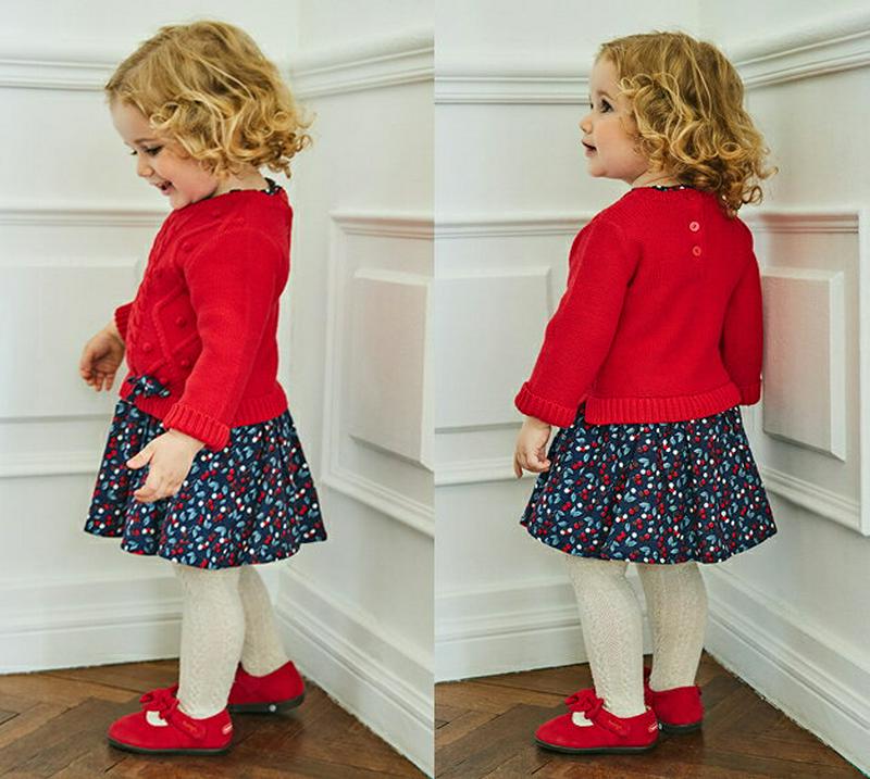 【キッズ30%OFF】ニットレイヤードワンピース p007284 キッズ 【3~8才】【ops】【韓国 ファッション ワンピース ミニ ショート 膝上 フレア Aライン 女の子 長袖 ニット レイヤード風 パターン 柄 キッズ 子供 子供用 幼稚園 通学 通園 小学生 春 秋 冬】【KIDS】