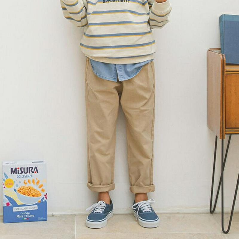 【キッズ10%OFF】ヒップポケットテーパードパンツ p007265 キッズ 【3~8才】【pt】【韓国 ファッション ボトムス