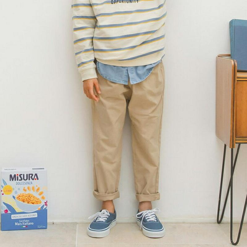 【キッズ10%OFF】ヒップポケットテーパードパンツ p007265 キッズ 【3~8才】【pt】【韓国 ファッション ボトムス