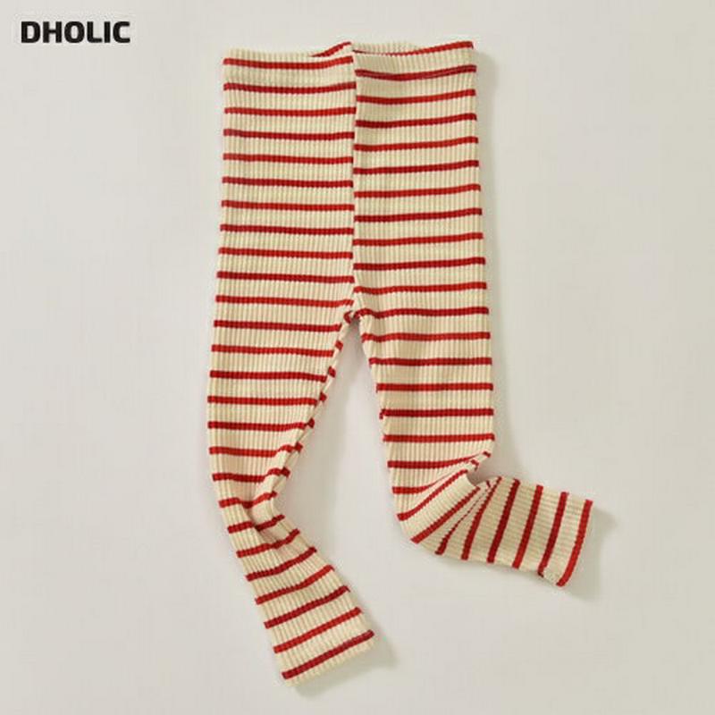 ボーダーレギンス u07296 キッズ 【3~8才】【pt】【韓国 ファッション ボトムス レギンス スパッツ パンツ ロング パターン 柄 リブ ストレッチ 伸びる 女の子 男の子 ユニセックス キッズ 子供 子供用 幼稚園 通学 通園 小学生 春 秋 冬】【KIDS】