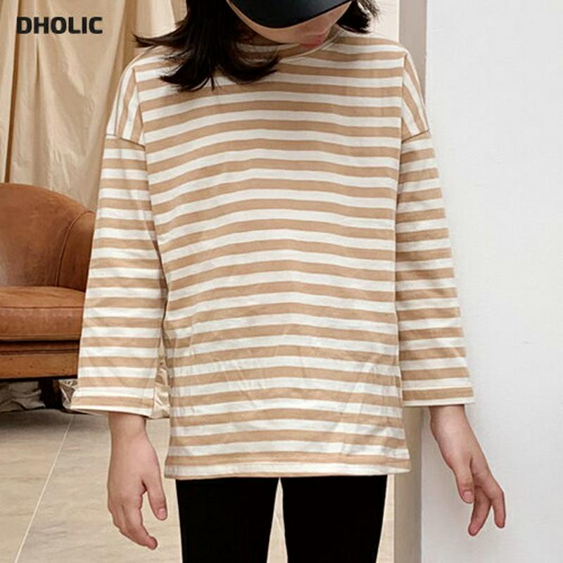 【キッズ10%OFF】ボーダーパターンTシャツ u07411 キッズ 【3~8才】【tops】【韓国 ファッション トップス T