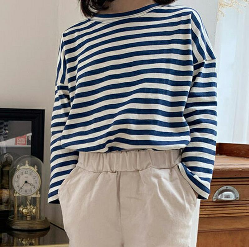【キッズ10%OFF】ボーダーパターンTシャツ u07411 キッズ 【3~8才】【tops】【韓国 ファッション トップス T