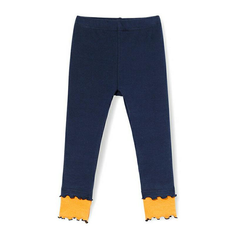 配色メロウへムレギンス p007324 キッズ 【3~8才】【pt】【韓国 ファッション ボトムス レギンス スパッツ パンツ ロング 8分丈 八分丈 パターン 柄 ドット リブ ストレッチ 伸びる 女の子 キッズ 子供用 幼稚園 通学 通園 小学生 春 秋 冬】【KIDS】