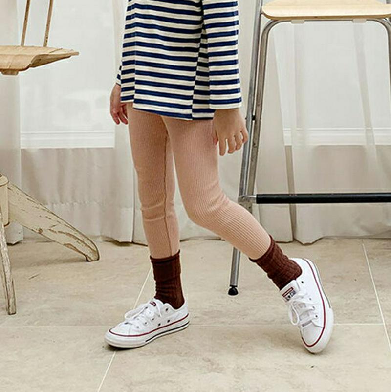 【キッズ10%OFF】リブレギンス u07412 キッズ 【3~8才】【pt】【韓国 ファッション ボトムス レギンス スパッツ