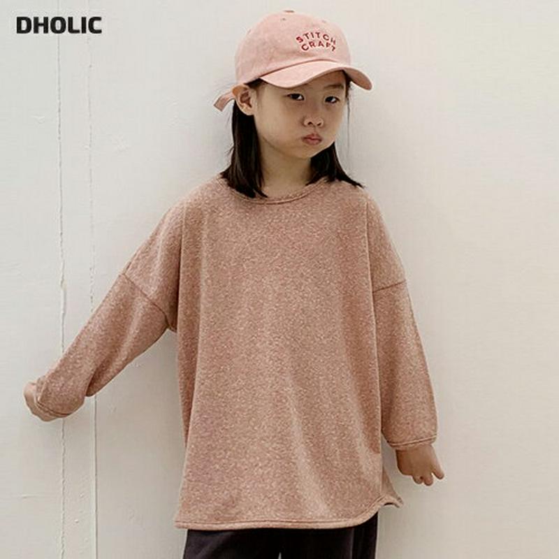 【キッズ10%OFF】メランジTシャツ u07410 キッズ 【3~8才】【tops】【韓国 ファッション トップス Tシャツ 