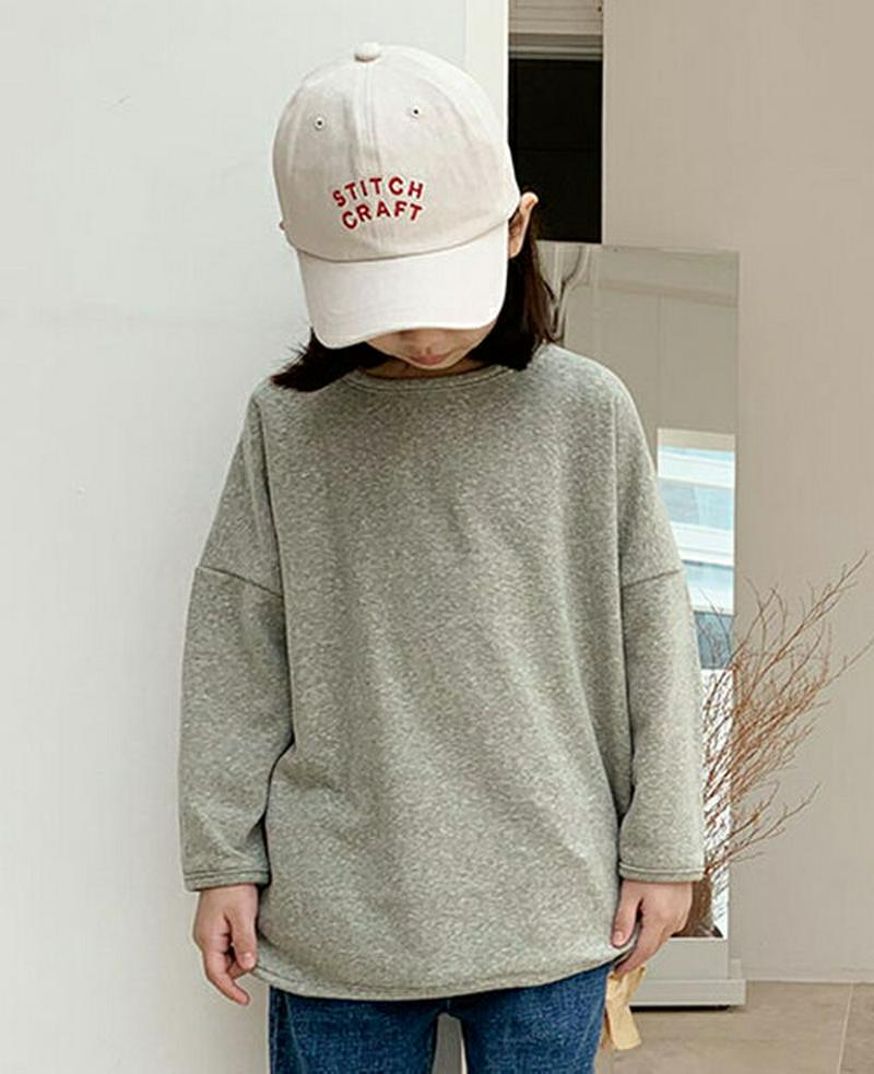 【キッズ10%OFF】メランジTシャツ u07410 キッズ 【3~8才】【tops】【韓国 ファッション トップス Tシャツ 