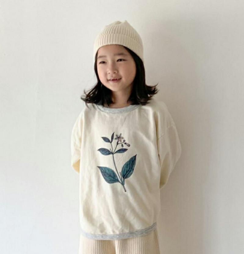 【キッズ10%OFF】フラワースウェット u06910 キッズ 【3~8才】【tops】【韓国 ファッション トップス スウェッ