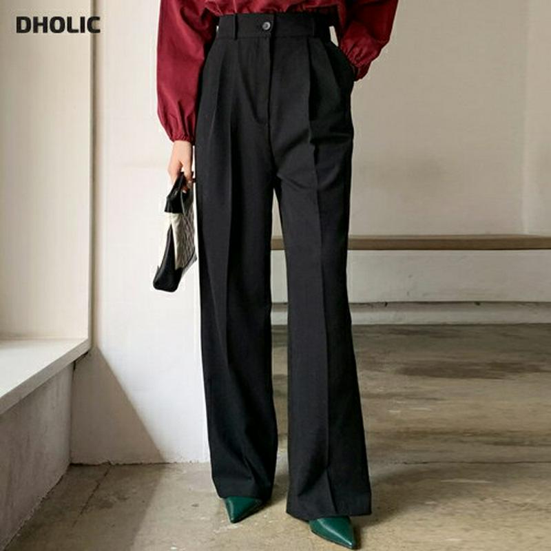 タックワイドスラックスパンツ・全2色・t61389 レディース【pt】【韓国 ファッション ボトムス ズボン パンツ ロングパン