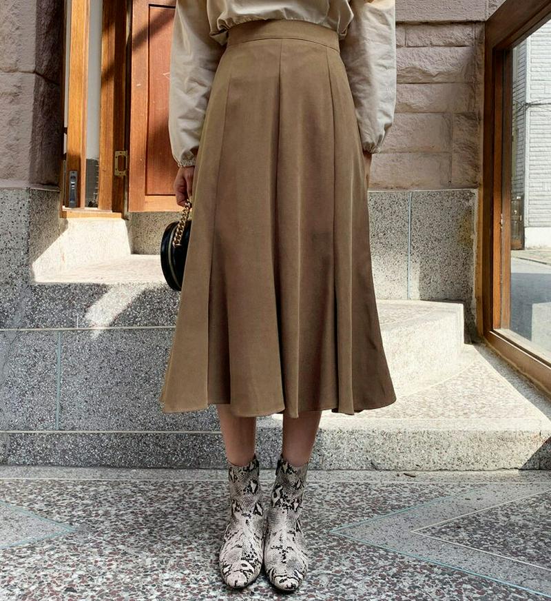 フレアロングスカート・全4色・b61386 レディース【sk】【韓国 ファッション ボトムス スカート ロング丈 ロングスカート