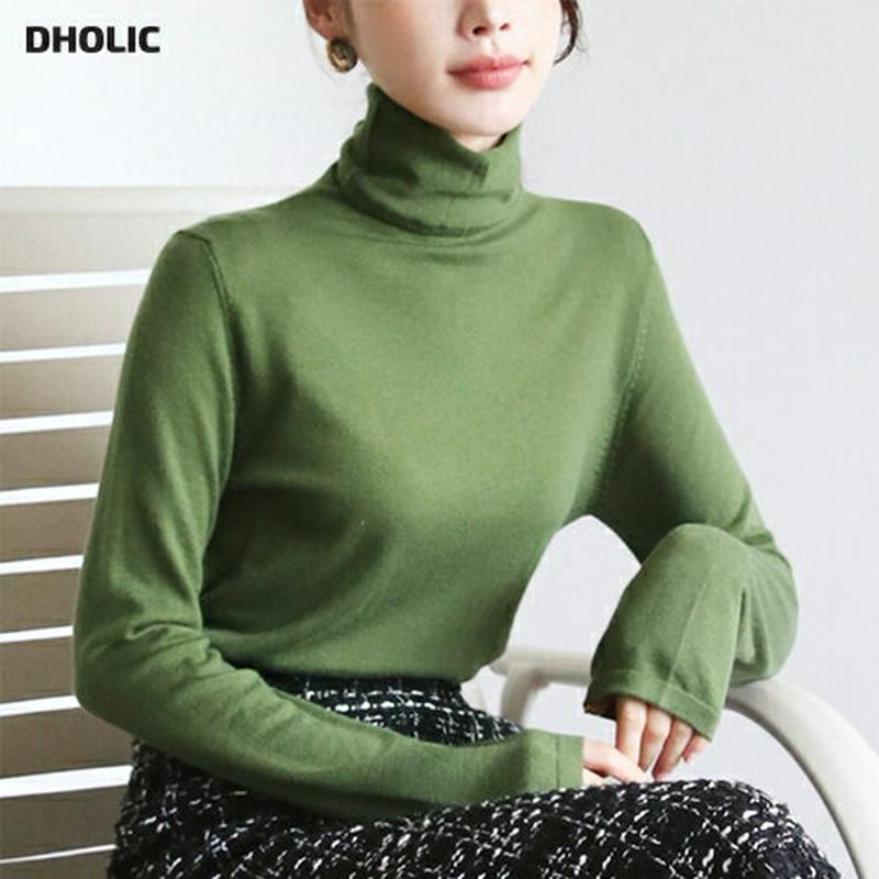 タートルネックスリムTシャツ・全5色・t64623 レディース【tops】【韓国 ファッション トップス Tシャツ ロングスリー