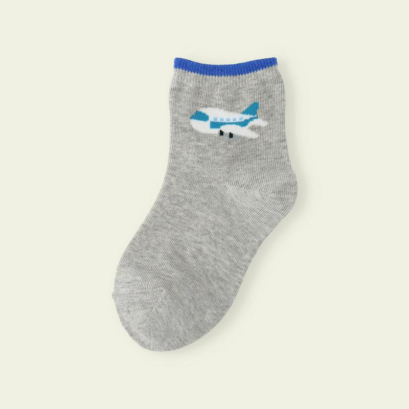 【クーポンで3足1,100円】【Mighty Soxer】 乗り物ショートソックス 13.0〜15.0cm / 靴下屋 3pairs 靴下 タビオ マイティソクサー くつ下 ショート キッズ 日本製