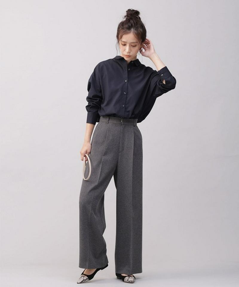 ：イージーケア素材バックボリュームシャツ（ｎａｎｏ・ｕｎｉｖｅｒｓｅ　ｗｏｍｅｎｓ）