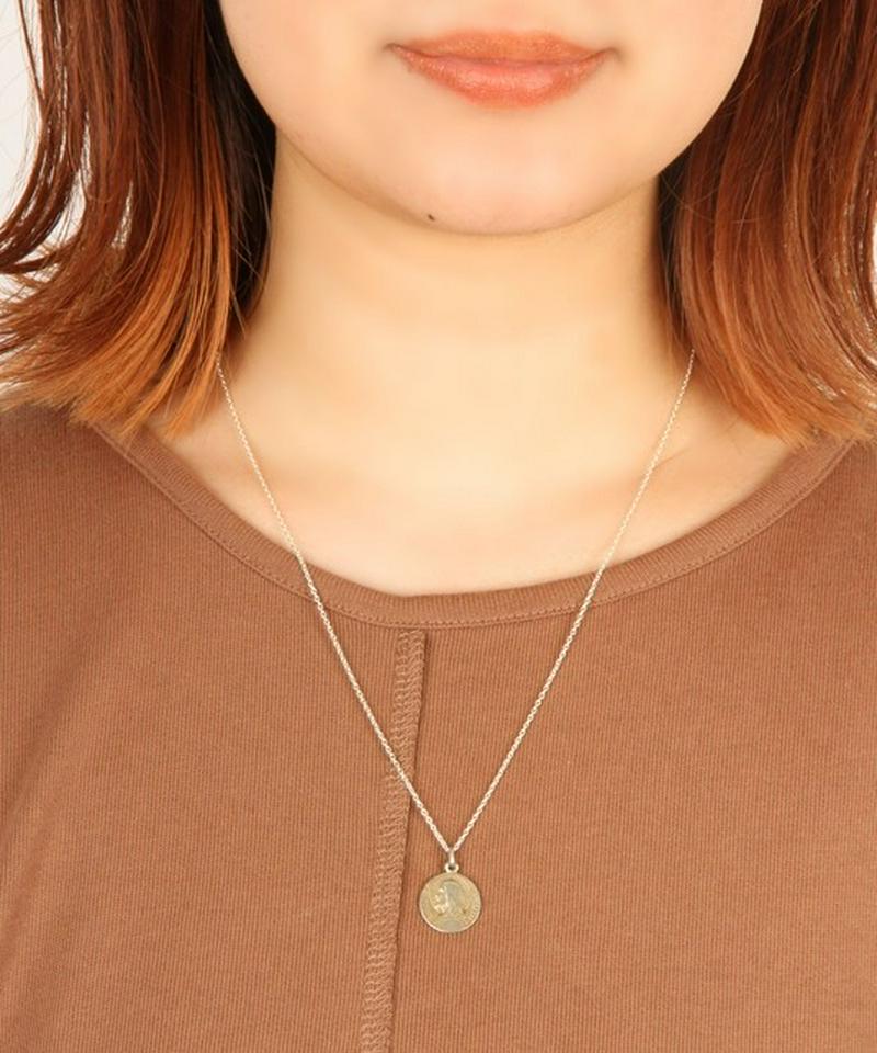 【美しいオールド感】シルバー925 イエス横顔メダイネックレス