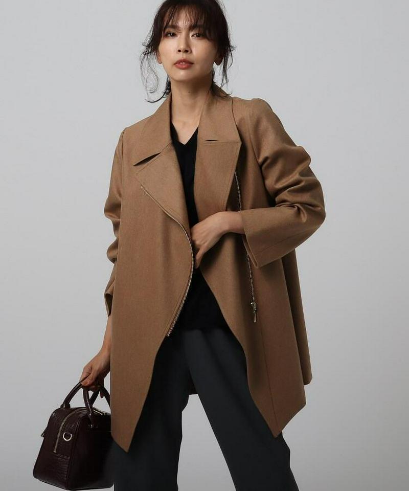 マリーニライトフラノ ライダース風コート