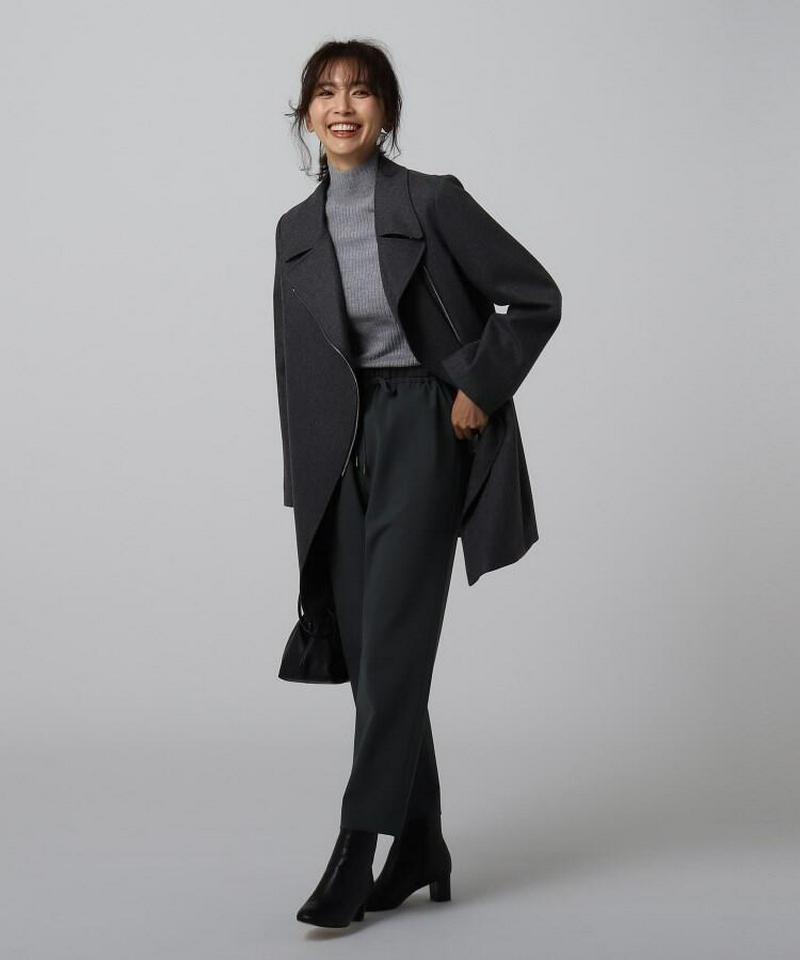 マリーニライトフラノ ライダース風コート