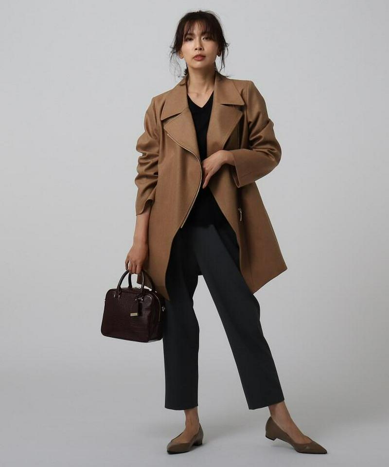 マリーニライトフラノ ライダース風コート