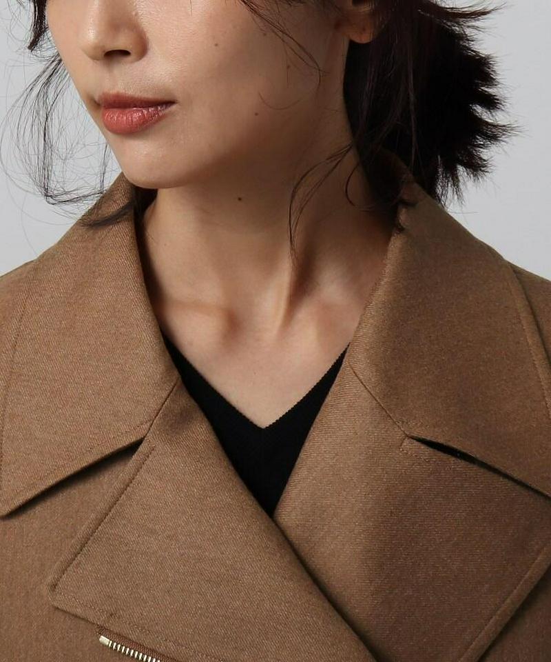 マリーニライトフラノ ライダース風コート