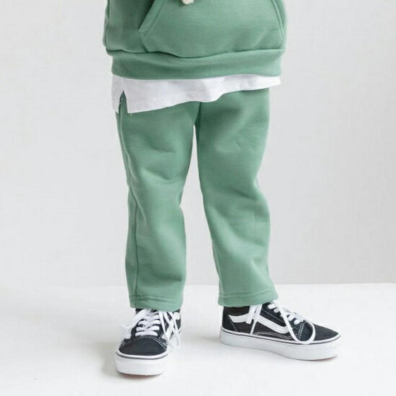 【新作10%OFF】裏起毛スリムパンツ u07684 キッズ 【3~8才】【pt】【韓国 ファッション ボトムス パンツ ロング