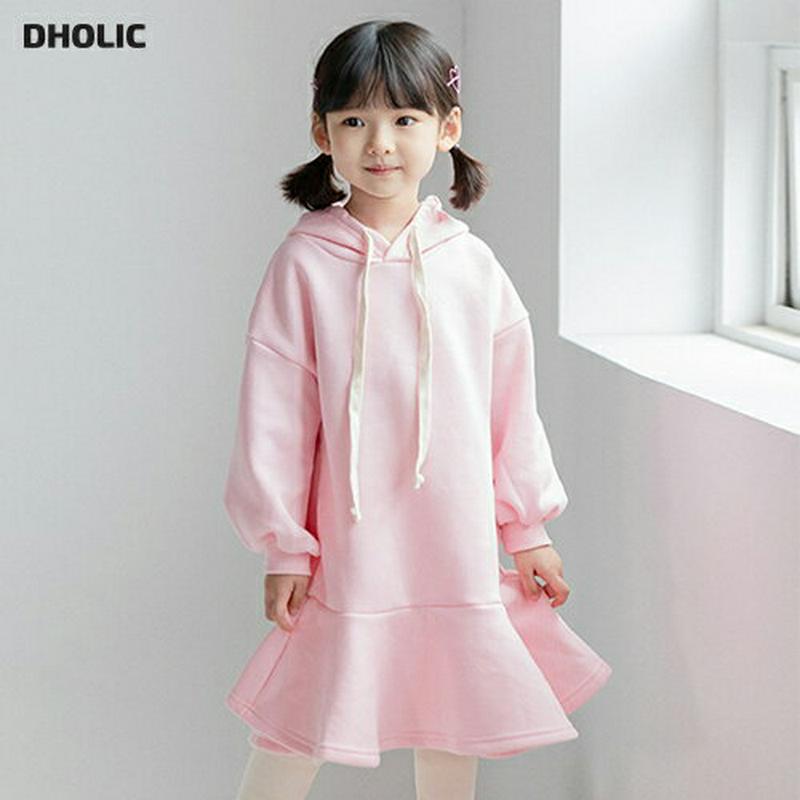 【新作10%OFF】フレアフードワンピース u07704 キッズ 【3~8才】【ops】【韓国 ファッション ワンピース ミディ