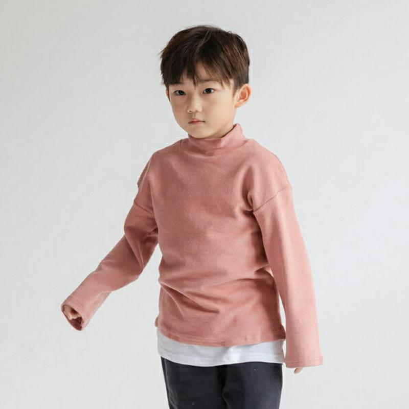 【新作10%OFF】ハーフネックTシャツ u07702 キッズ 【3~8才】【tops】【韓国 ファッション トップス Tシャツ