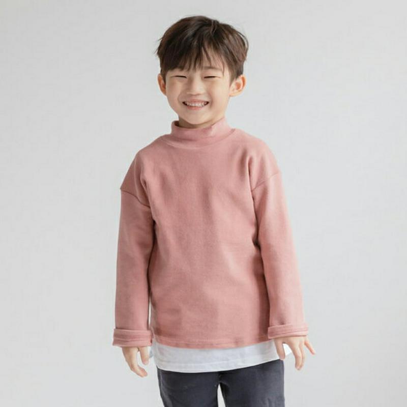 【新作10%OFF】ハーフネックTシャツ u07702 キッズ 【3~8才】【tops】【韓国 ファッション トップス Tシャツ