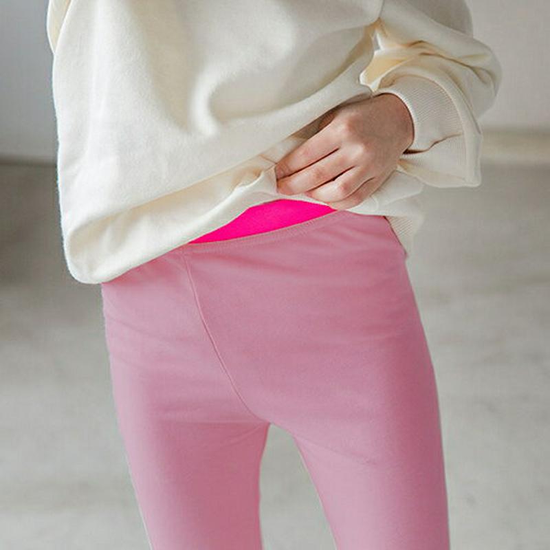 ウエスト配色レギンス p007737 キッズ 【3~8才】【pt】【韓国 ファッション ボトムス レギンス スパッツ パンツ ロング スリム タイト 無地 ストレッチ 伸びる 女の子 キッズ 子供 子供用 幼稚園 通学 通園 小学生 春 秋 冬】【KIDS】