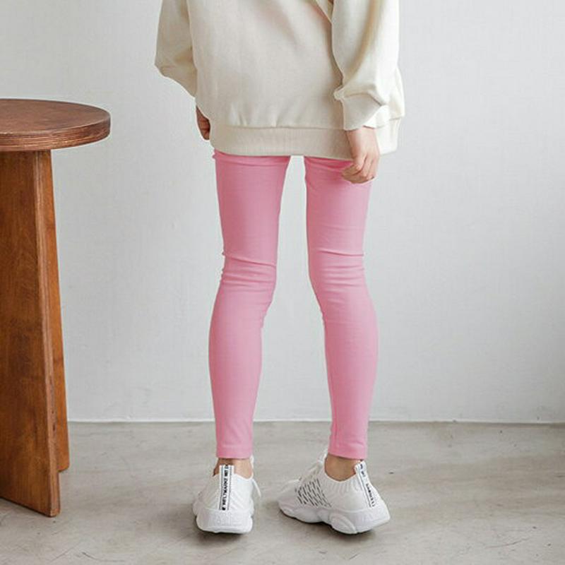 ウエスト配色レギンス p007737 キッズ 【3~8才】【pt】【韓国 ファッション ボトムス レギンス スパッツ パンツ ロング スリム タイト 無地 ストレッチ 伸びる 女の子 キッズ 子供 子供用 幼稚園 通学 通園 小学生 春 秋 冬】【KIDS】