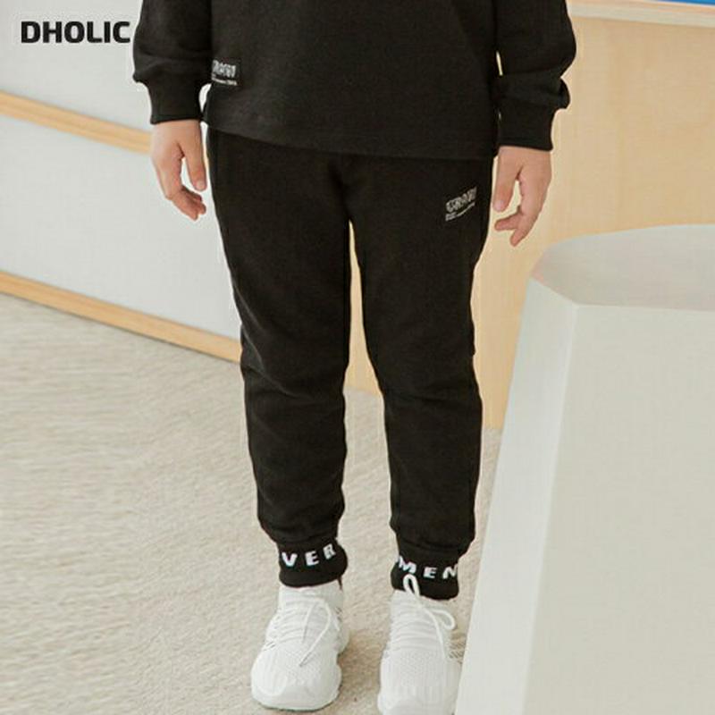 ロゴへムジョガーパンツ p007762 キッズ 【3~8才】【pt】【韓国 ファッション ボトムス パンツ ロング ウエストゴム ストレート 無地 ベーシック シンプル 保温 絞り 女の子 男の子 キッズ 子供 子供用 幼稚園 通学 通園 小学生 春 秋 冬】【KIDS】