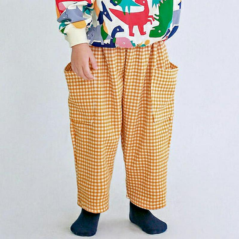 チェックパンツ・p007629 キッズ【3~8才】【pt】【パンツ ロングパンツ ズボン 長ズボン ワイド ワイドパンツ チェック柄 ギンガムチェック カジュアル 女の子 男の子 春 秋 韓国 韓国子供服 子供 こども 子供服 こども服】【KIDS】