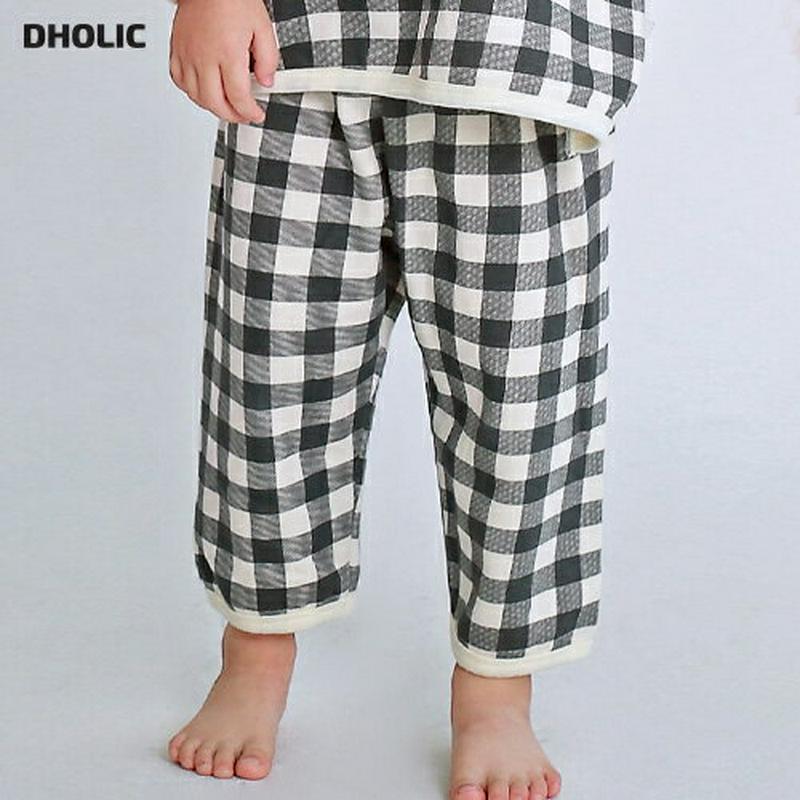 チェックパジャマパンツ・p007542 キッズ【3~8才】【pt】【ルームウェア 部屋着 パジャマ チェック柄　ギンガムチェック カジュアル ラフ 女の子 男の子 韓国 韓国子供服 子供 こども 子供服 こども服】【KIDS】