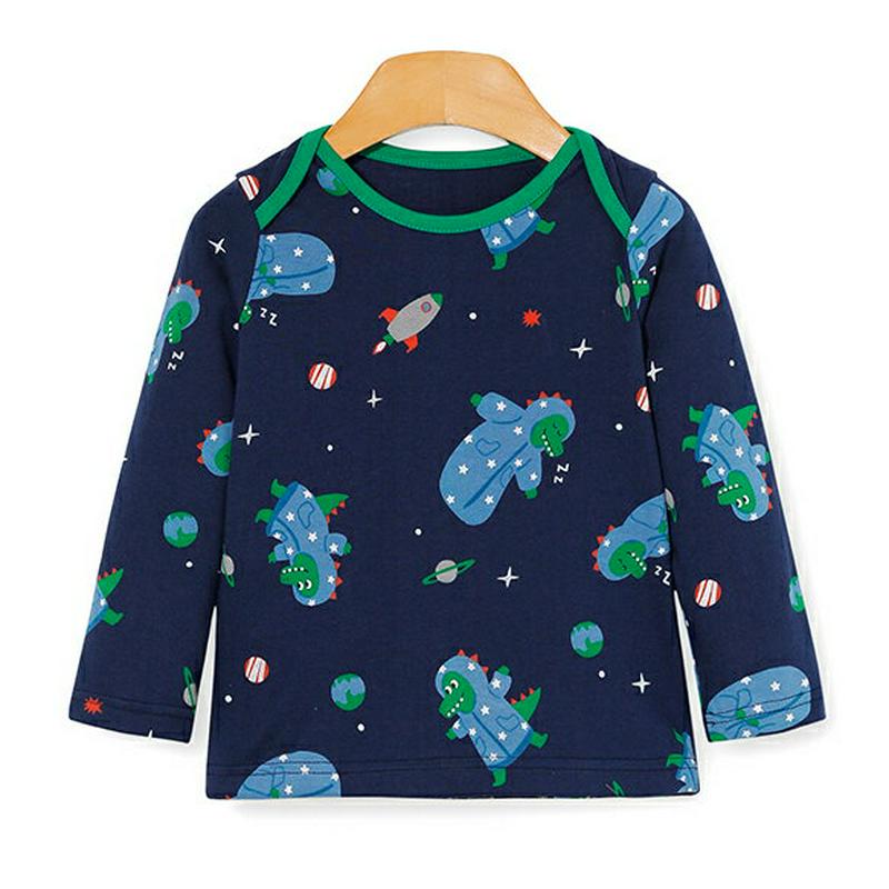 スペースプリント上下SET・p007505 キッズ【3~8才】【uw】【パジャマ ルームウェア 部屋着 トップス 長袖 パンツ ズボン 総柄 宇宙 カジュアル　ラフ 女の子 男の子 韓国 韓国子供服 子供 こども 子供服 こども服】【KIDS】