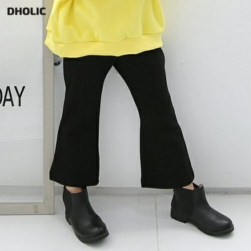 ブーツカットパンツ・p007710 キッズ【3~8才】【pt】【パンツ ズボン ロングパンツ 長ズボン ブーツカット 単色 無地 シンプル カジュアル ラフ 女の子 男の子 韓国 韓国子供服 子供 こども 子供服 こども服】【KIDS】