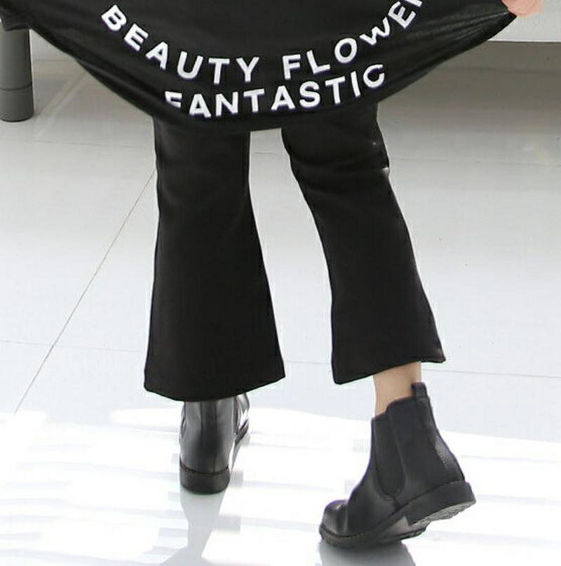 ブーツカットパンツ・p007710 キッズ【3~8才】【pt】【パンツ ズボン ロングパンツ 長ズボン ブーツカット 単色 無地 シンプル カジュアル ラフ 女の子 男の子 韓国 韓国子供服 子供 こども 子供服 こども服】【KIDS】