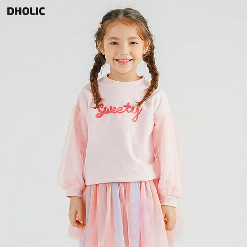 Sweety刺繍スウェット p007655 キッズ 【3~8才】【tops】【韓国 ファッション トップス スウェット トレーナー カットソー Tシャツ ラウンドネック 長袖 ロゴ 英字 女の子 キッズ 子供 子供用 幼稚園 通学 通園 小学生 春 秋 冬】【KIDS】