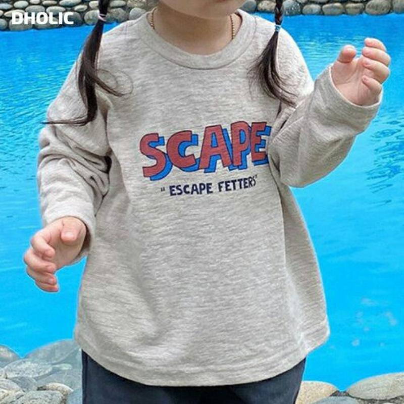【新作10%OFF】SCAPEロゴTシャツ u06836 キッズ 【3~8才】【tops】【韓国 ファッション トップス Tシャ