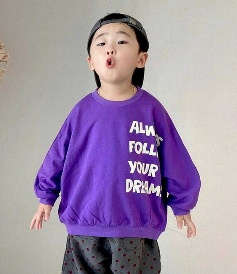 【新作10%OFF】ハーフレタリングスウェット u06863 キッズ 【3~8才】【tops】【韓国 ファッション トップス ス
