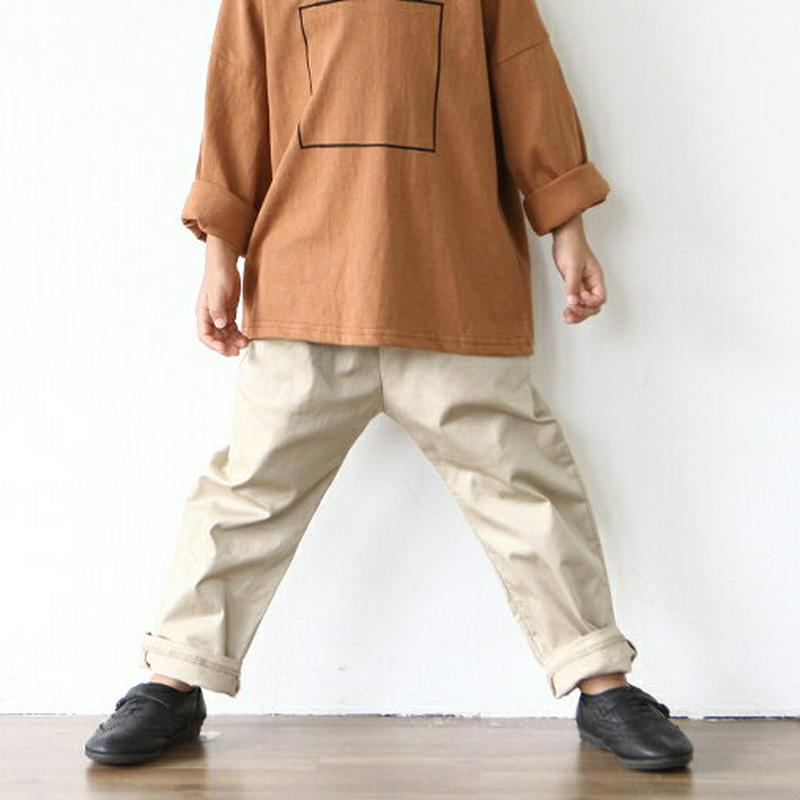 ポケットカジュアルパンツ・p007707 キッズ【3~8才】【pt】【パンツ ズボン ボトムス 単色 無地 シンプル カジュアル ラフ 女の子 男の子 春 秋 韓国 韓国子供服 子供 こども 子供服 こども服】【KIDS】