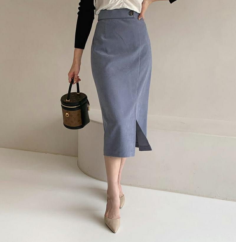 【新作10%OFF】ボタンスHラインスカート・全3色・t61473 レディース【sk】【韓国 ファッション ボトムス スカート 