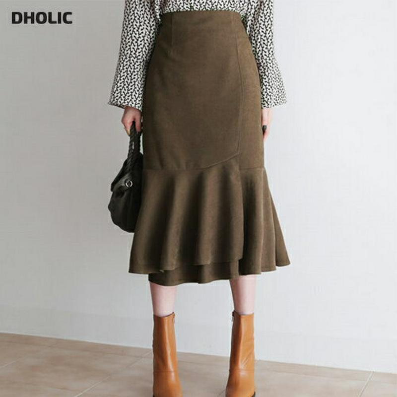 【新作10%OFF】スリットフレアヘムスカート・全3色・b64645 レディース【sk】【韓国 ファッション ボトムス スカート