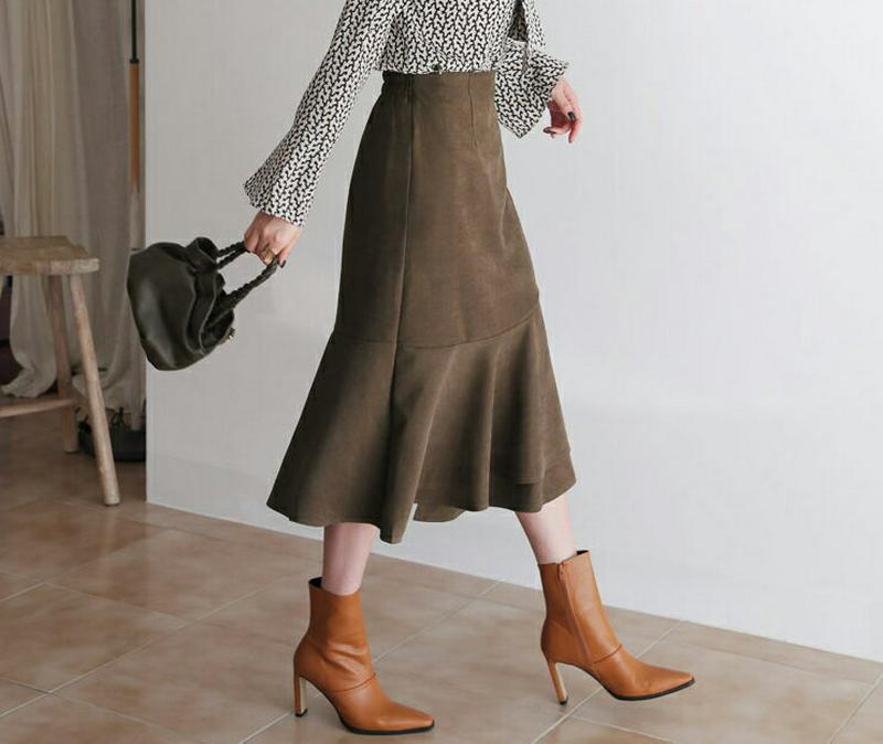 【新作10%OFF】スリットフレアヘムスカート・全3色・b64645 レディース【sk】【韓国 ファッション ボトムス スカート